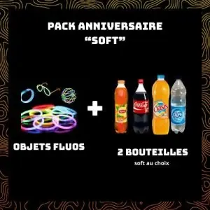 pack ++ </br> evjf/g/anniversaire </br> 1 bouteille de champagne + objet fluorescent